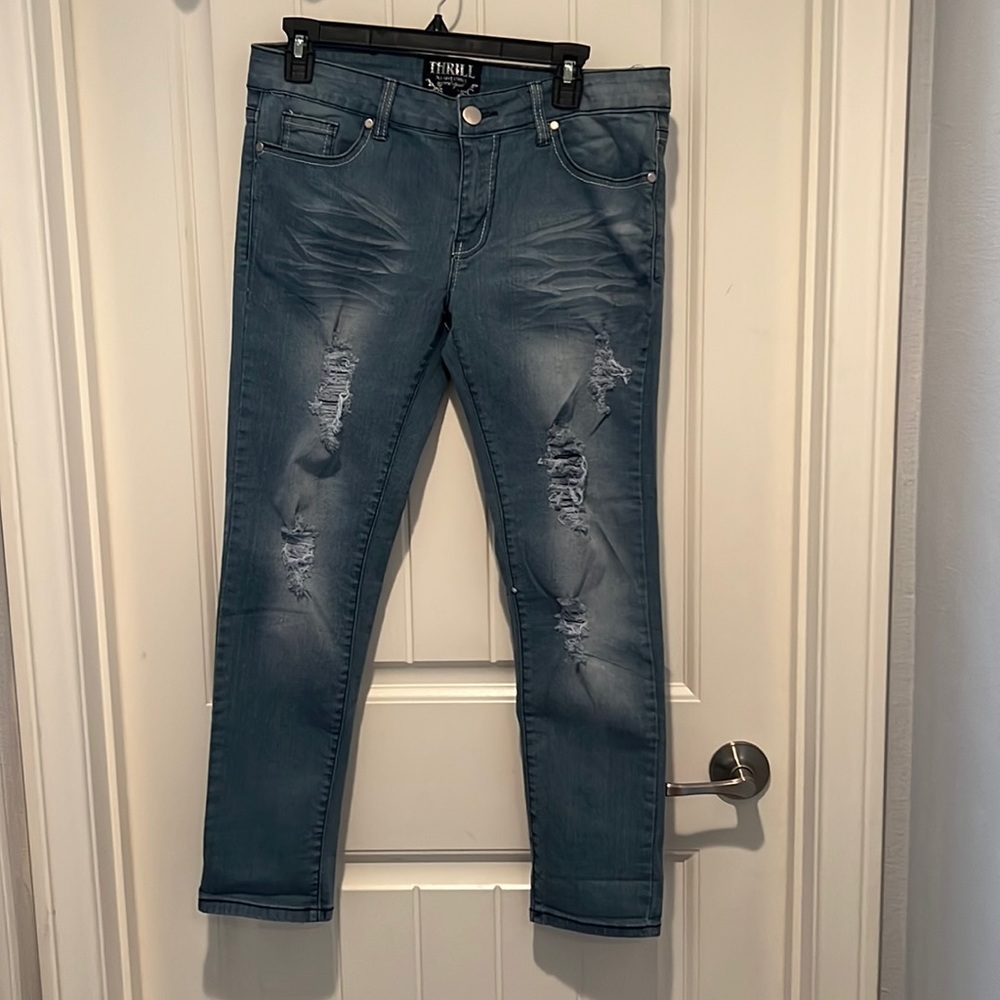 3 for $15 Thrill Size 11 Cut Up Jeans